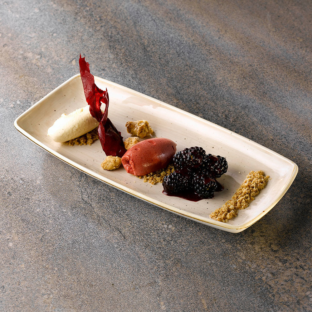 Stonecast 14" x 7 1/4" Nutmeg Cream Oblong Plate