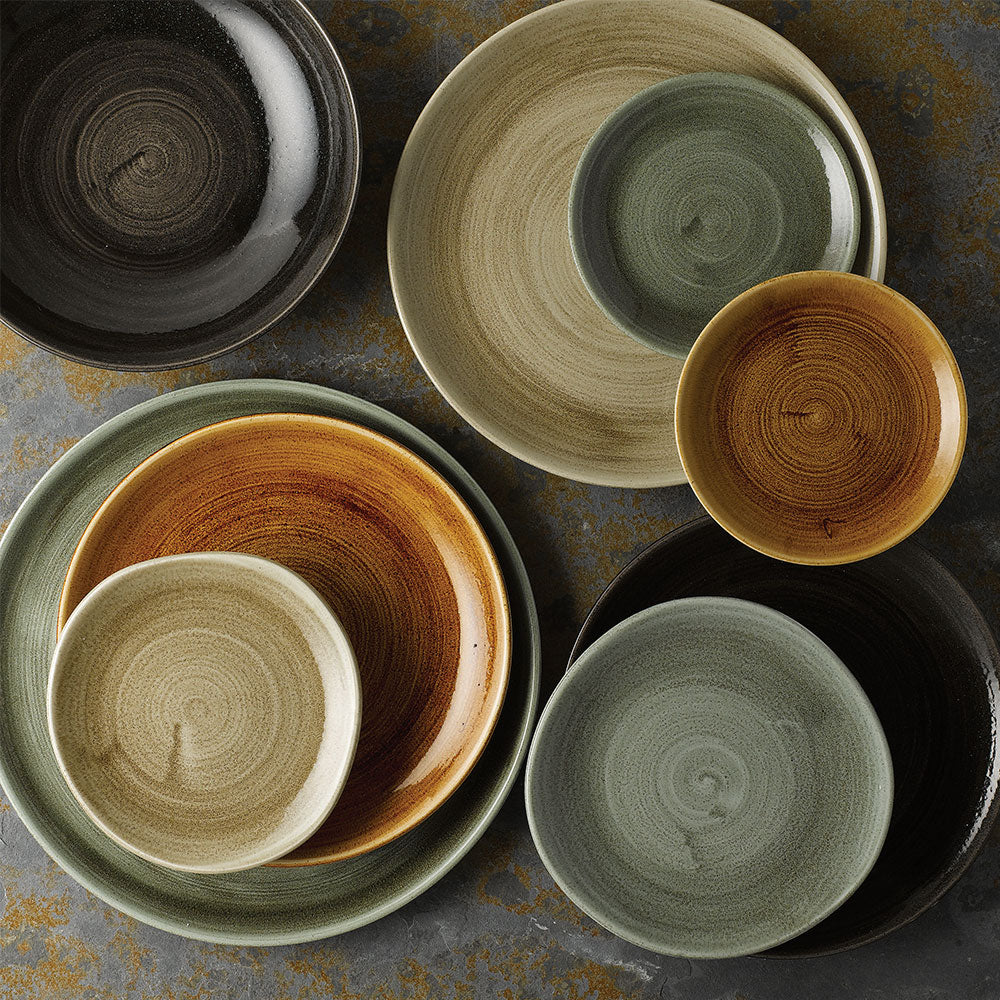 Stonecast Patina 11 1/4" Antique Taupe Coupe Plate