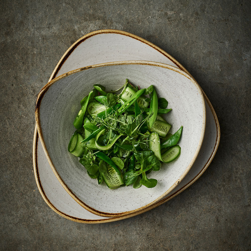Stonecast Raw 21 oz. Grey Triangle Bowl