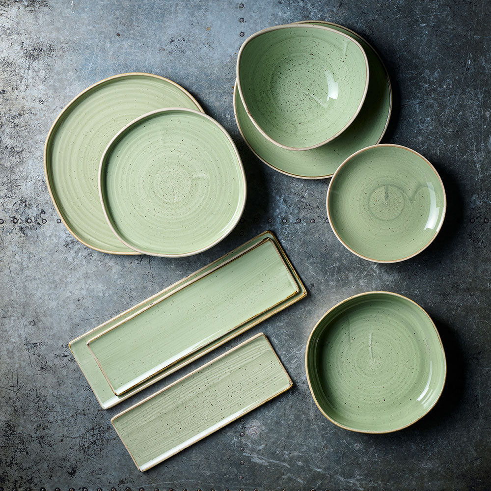 Stonecast 9" Sage Green Evolve Coupe Plate