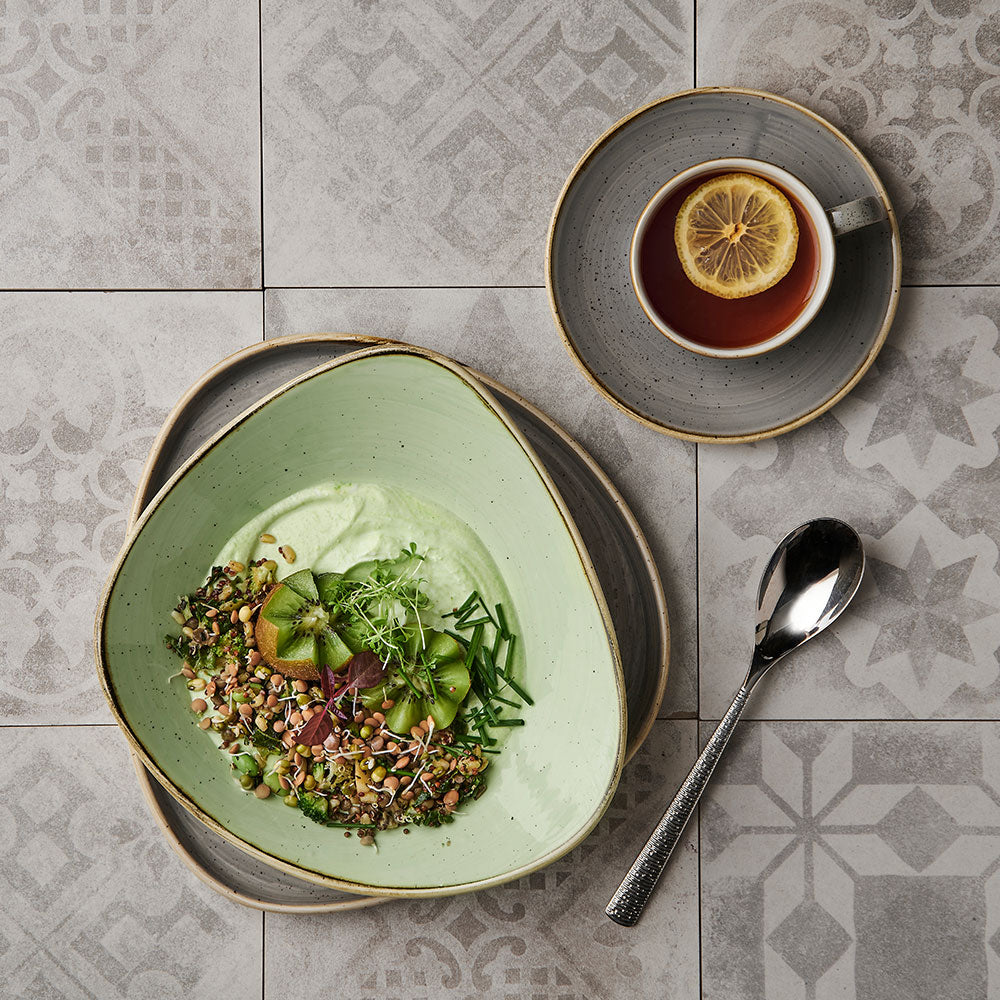 Stonecast 21 oz. Sage Green Triangle Bowl