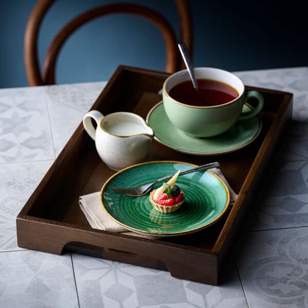 Stonecast 6.25" Sage Green Cafe Cappuccino Saucer