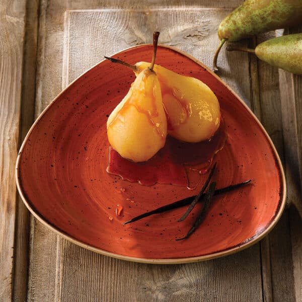 Stonecast 12-1/4" Spiced Orange Triangle Coupe Plate