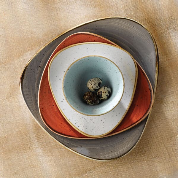 Stonecast 9" Spiced Orange Triangle Coupe Plate