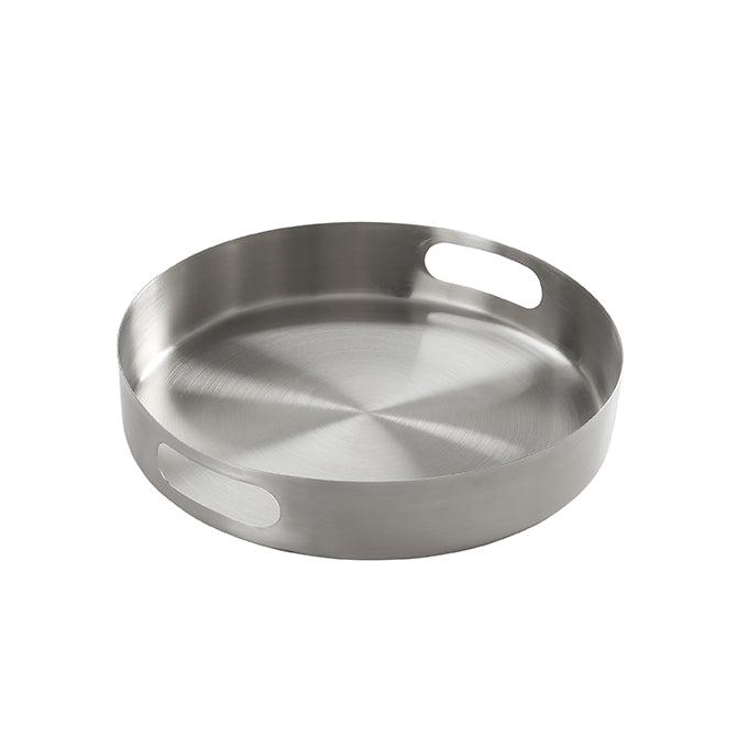 12-1/8"Round Stainless Steel Serving Tray