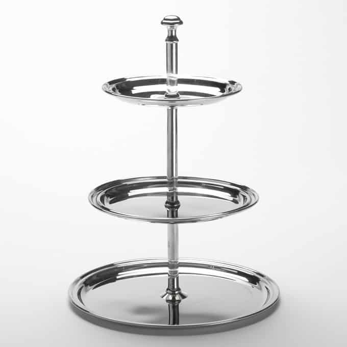 Three-Tier Round Display Stand, Stainless Steel