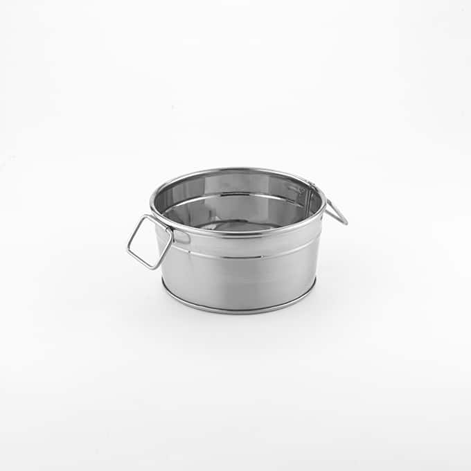 27 oz. Round Tub, Satin & Mirror Stainless Steel