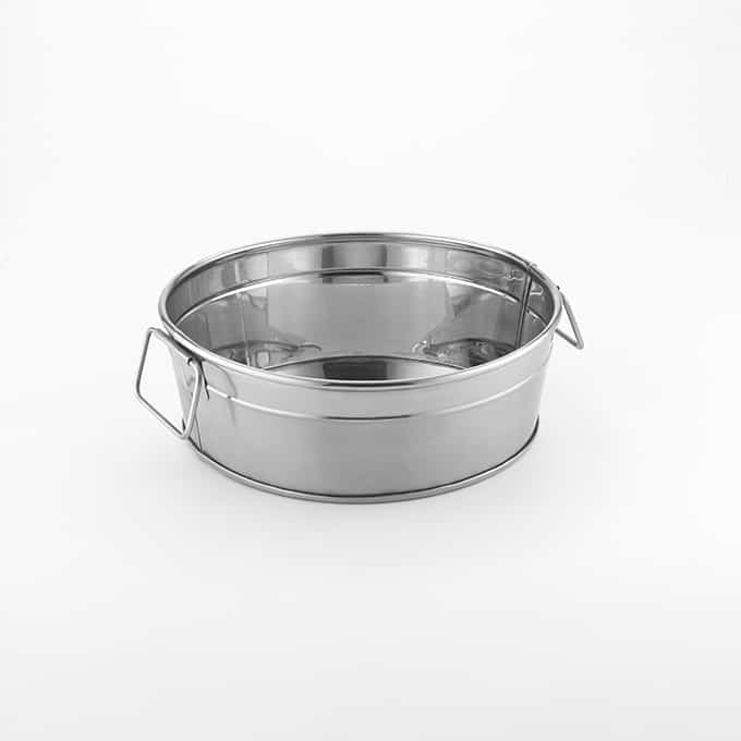 37 oz. Round Tub, Satin & Mirror Stainless Steel