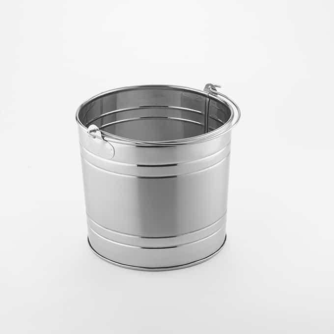 148 oz. Stainless Steel Pail, Satin/Mirror Finish