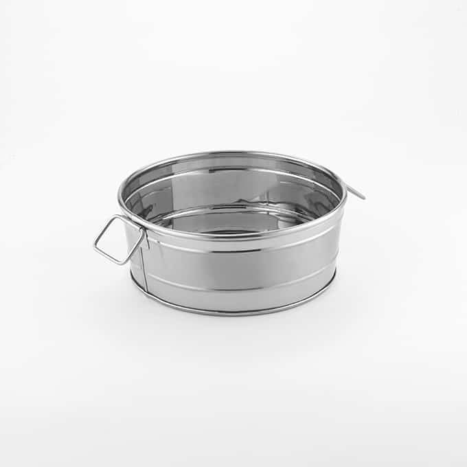 72 oz. Round Tub, Satin & Mirror Stainless Steel