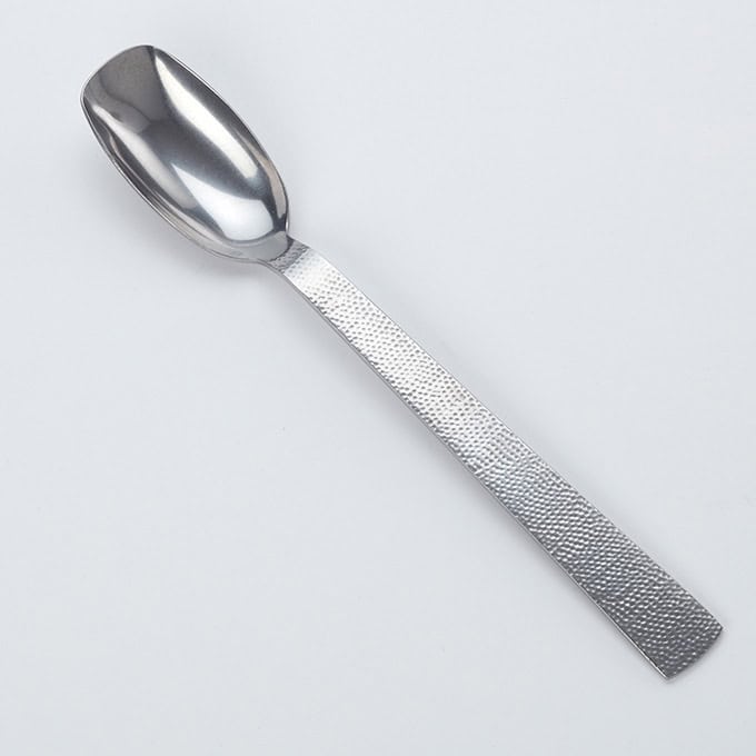 9-3/8" Hammered Finish Vintage Salad Spoon