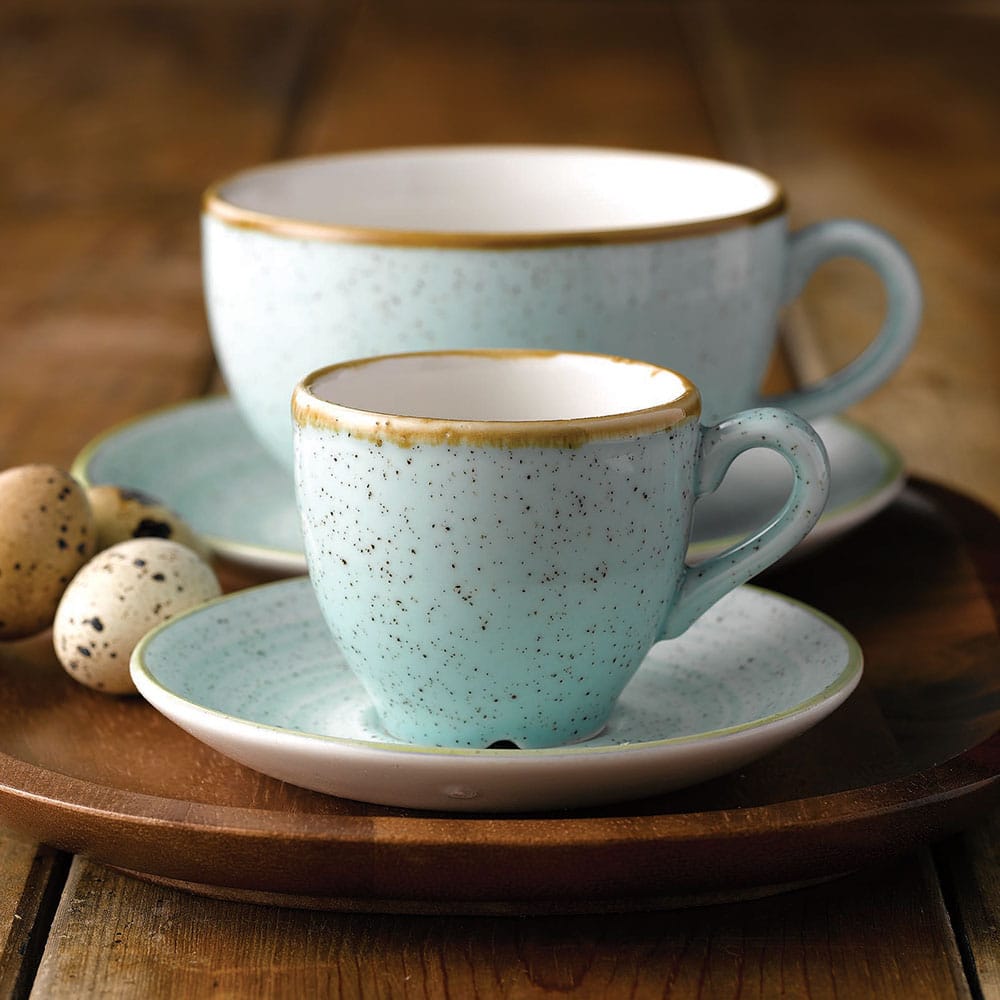 Stonecast 17-1/2 oz. Duck Egg Blue Cappuccino Cup