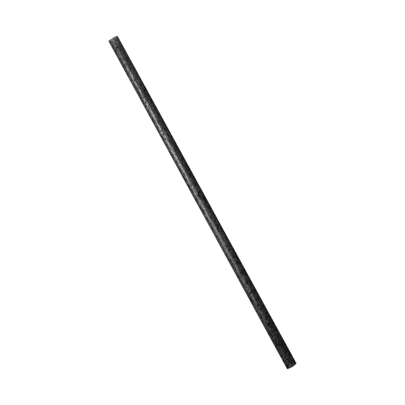 8" Standard Black Agave Straw,Unwrapped