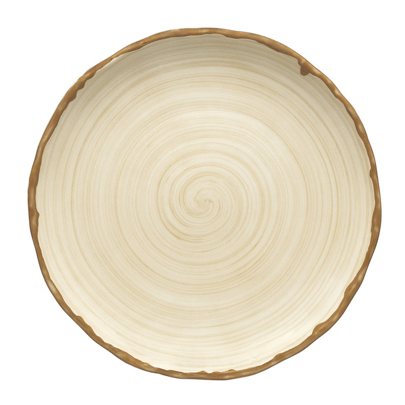 Flat Coupe Plate, 10-5/8" dia., Marie Christine, Cosy Cottage Caramel