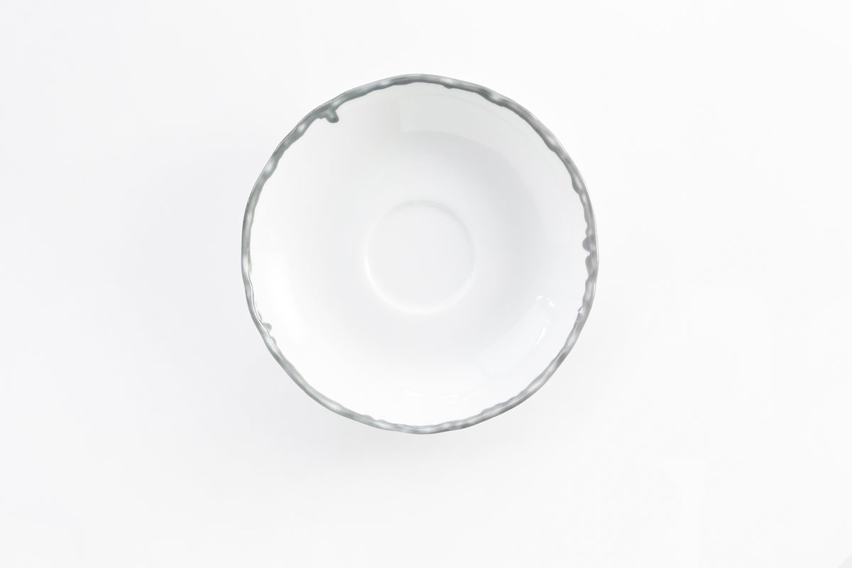 Saucer, 5-5/8" dia., grey, Marie Christine