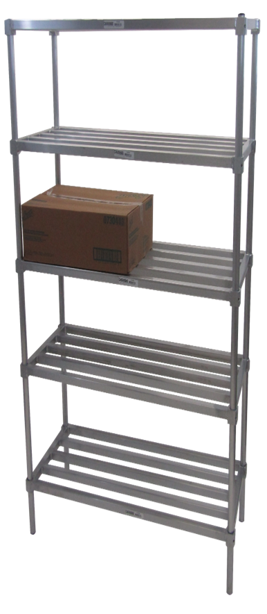 Tubular Shelving Kit - 36"W x 72"H - 5 Adjustable Shelves