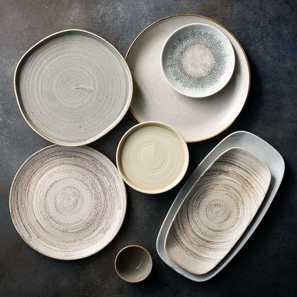 Stonecast 10-1/2" Peppercorn Grey Walled Plate