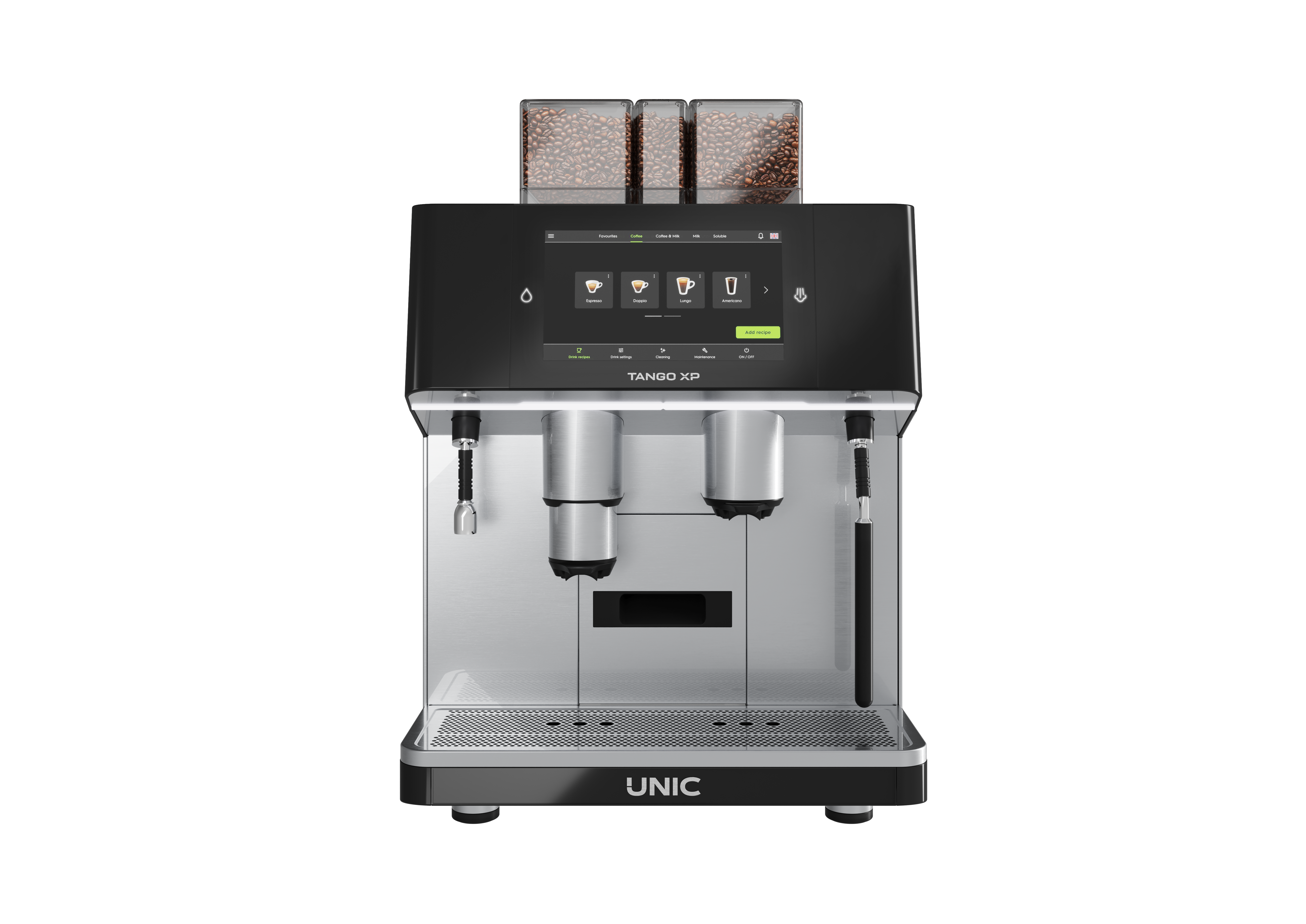 UNIC Tango Duo (2-Step) Super Automatic Espresso Machine, 3 Grinders