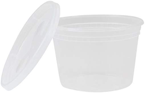 Plastic Soup container 16oz, Combo