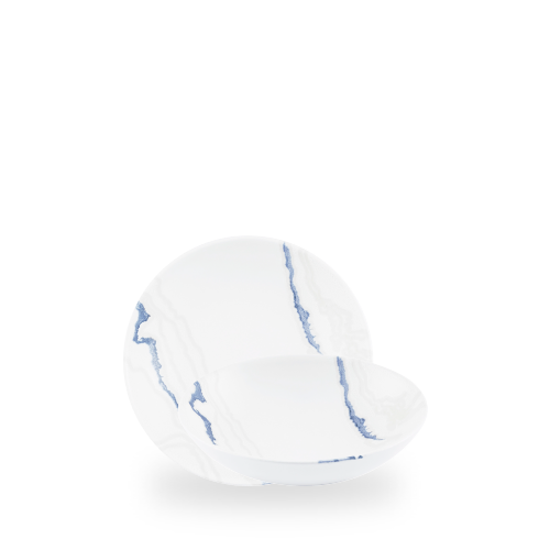 Inked Tide Accents 15 oz. Blue Coupe Bowl