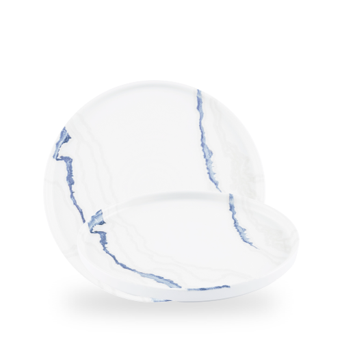 Inked Tide Accents 10 1/4" Blue Walled Plate