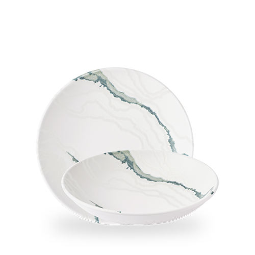 Inked Tide Accents 9.80" Green Coupe Bowl