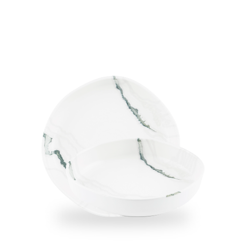Inked Tide Accents 9" Green Walled Bowl