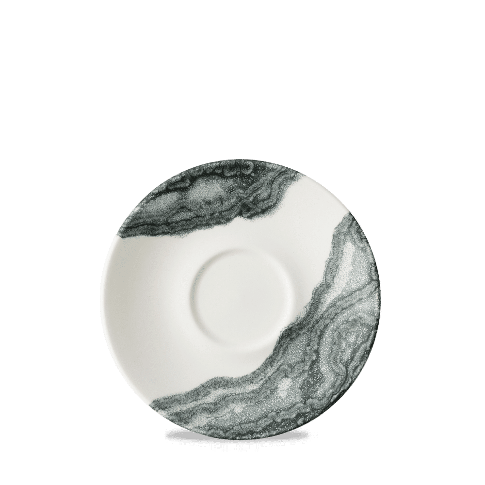 Tide Black Cappuccino Saucer, 6.25"