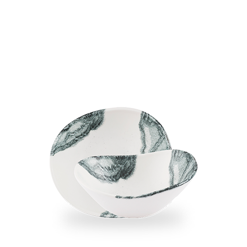 Inked Tide 12 oz. Black Organic Opal Bowl