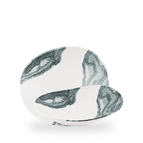 Inked Tide 28 oz. Black Organic Opal Bowl