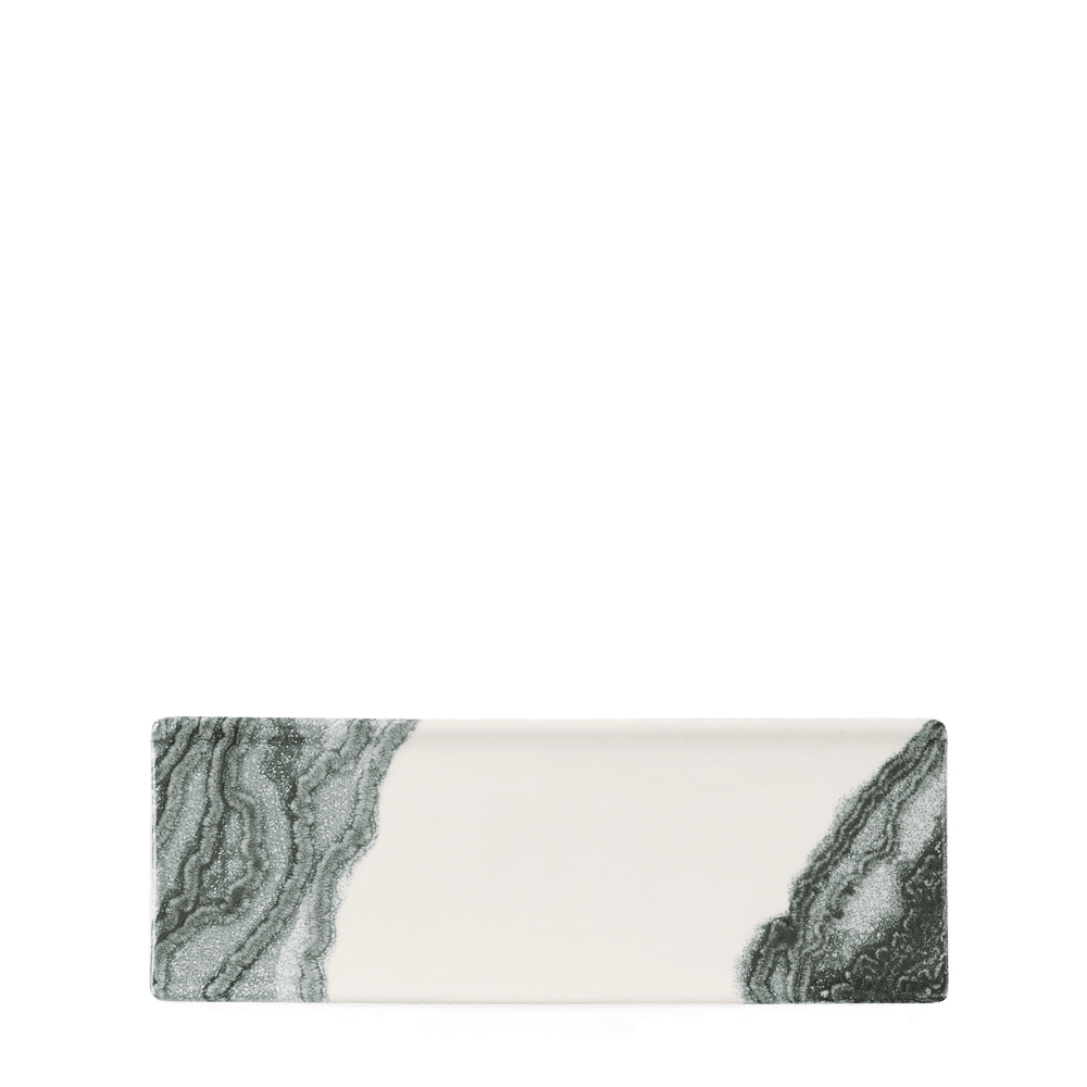 Black Oblong Plate, 9.84