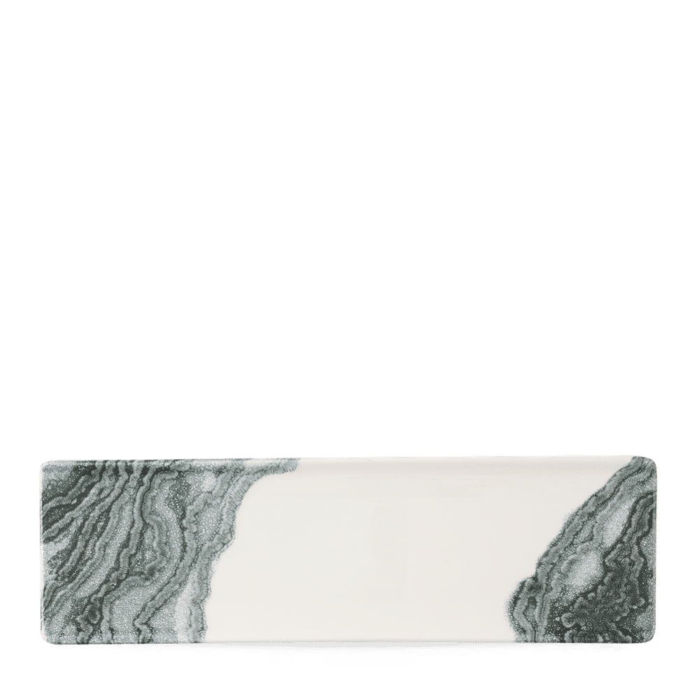 Black Oblong Plate, 11.81