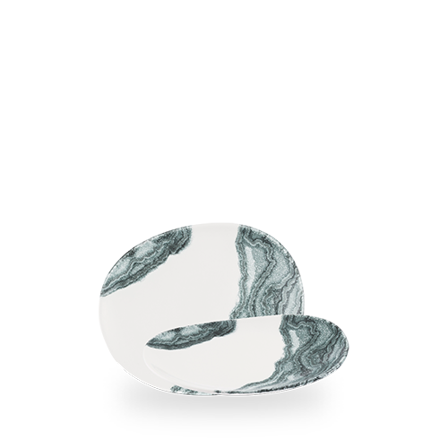 Inked Tide 7 1/4" Black Organic Opal Plate