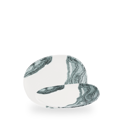 Inked Tide 8 1/4" Black Organic Opal Plate