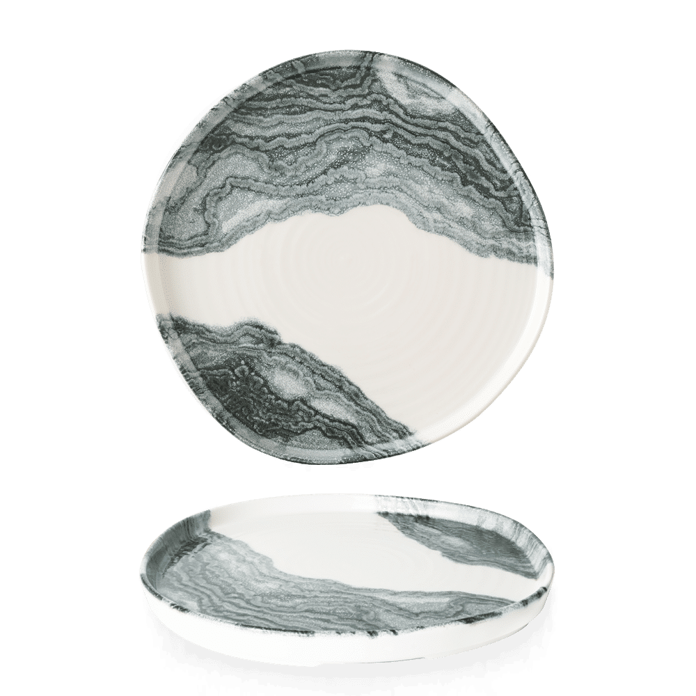 Black Organic Walled Plate, 10 1/2
