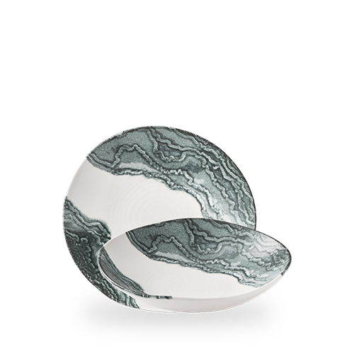 Inked Tide 8.60" Black Bowl