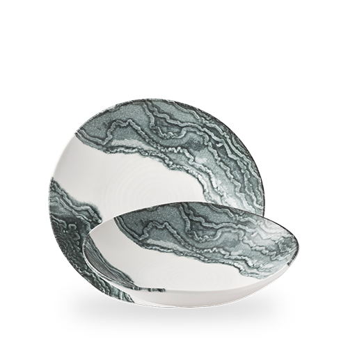 Inked Tide 9.80" Black Bowl