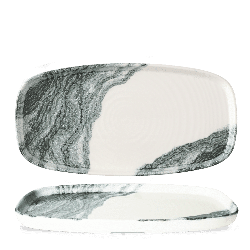 Black Oblong Chefs Plates 11 5/8X5 7/8