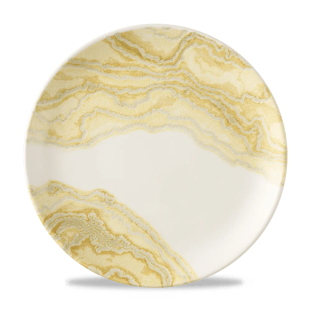 Gold Evolve Coupe Plate, 11.25", Tide