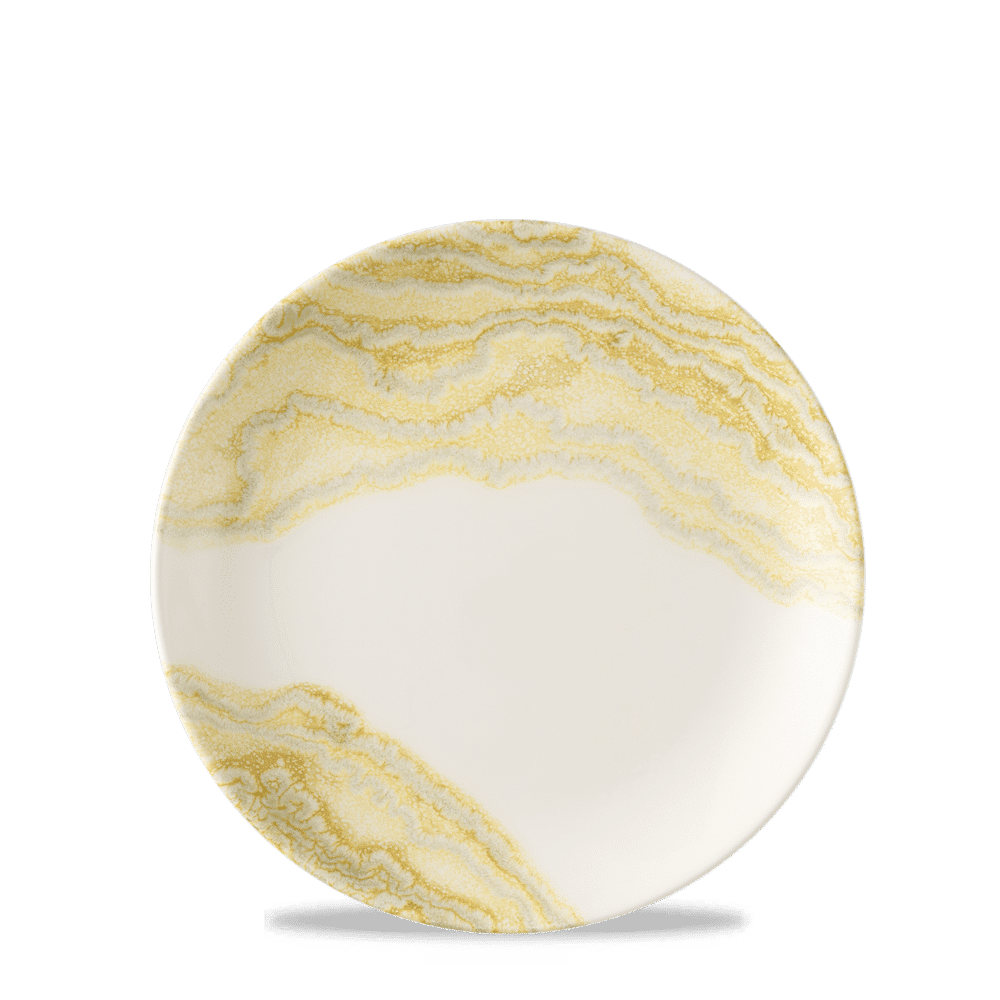 Gold Evolve Coupe Plate, 6.5", Tide