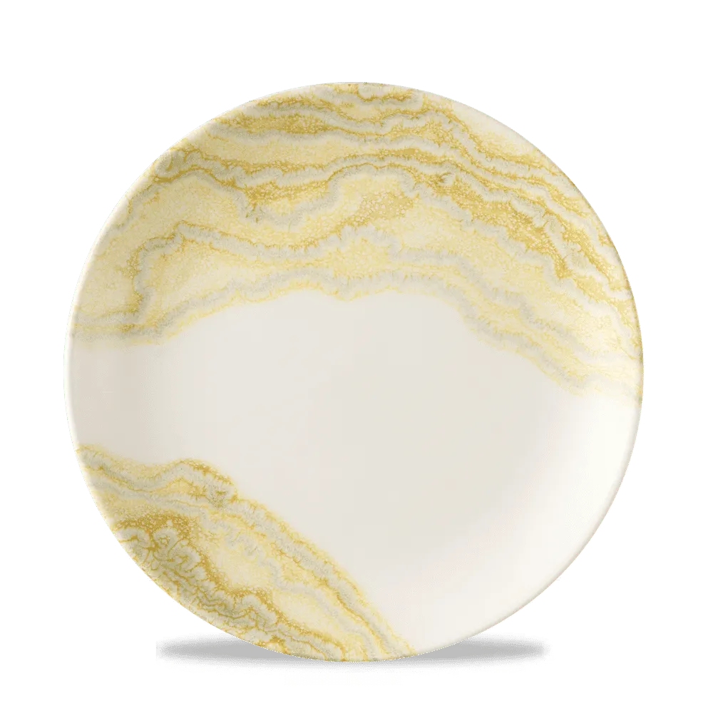 Gold Evolve Coupe Plate, 8.67", Tide