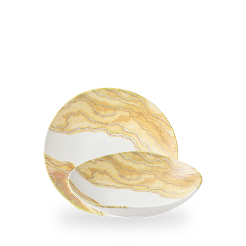 Inked Tide 8.60" Gold Bowl