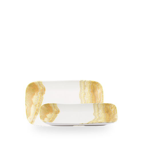 Inked Tide 8 5/8" x 5 1/8" Gold Deep Tray