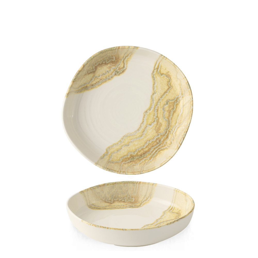 Organic Walled Bowl, 7.8", round Tide, gold