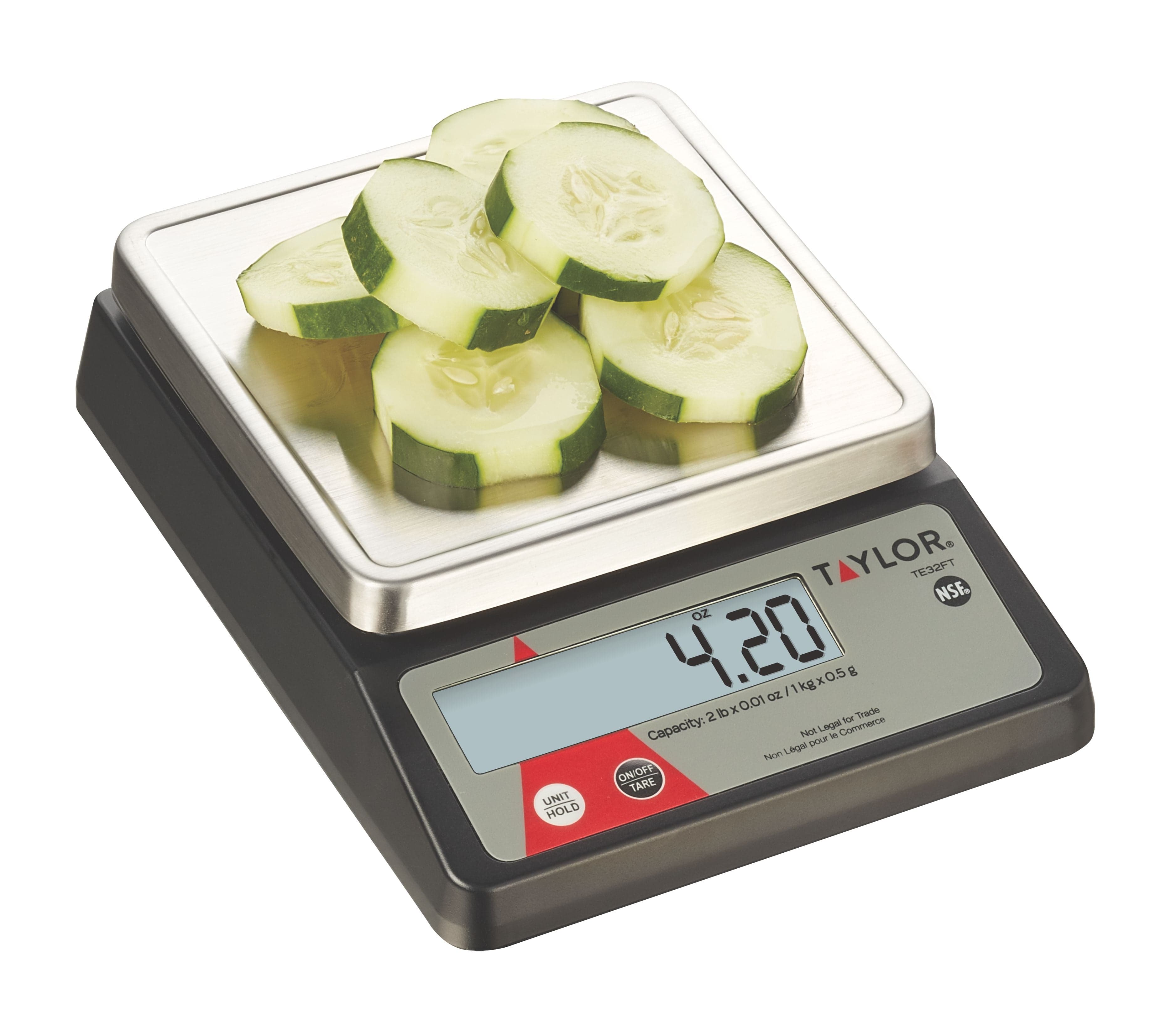 Portion Control Scale, digital, compact, 2 lb x .01 oz. / 1 kg x 0.5 g dry capacity