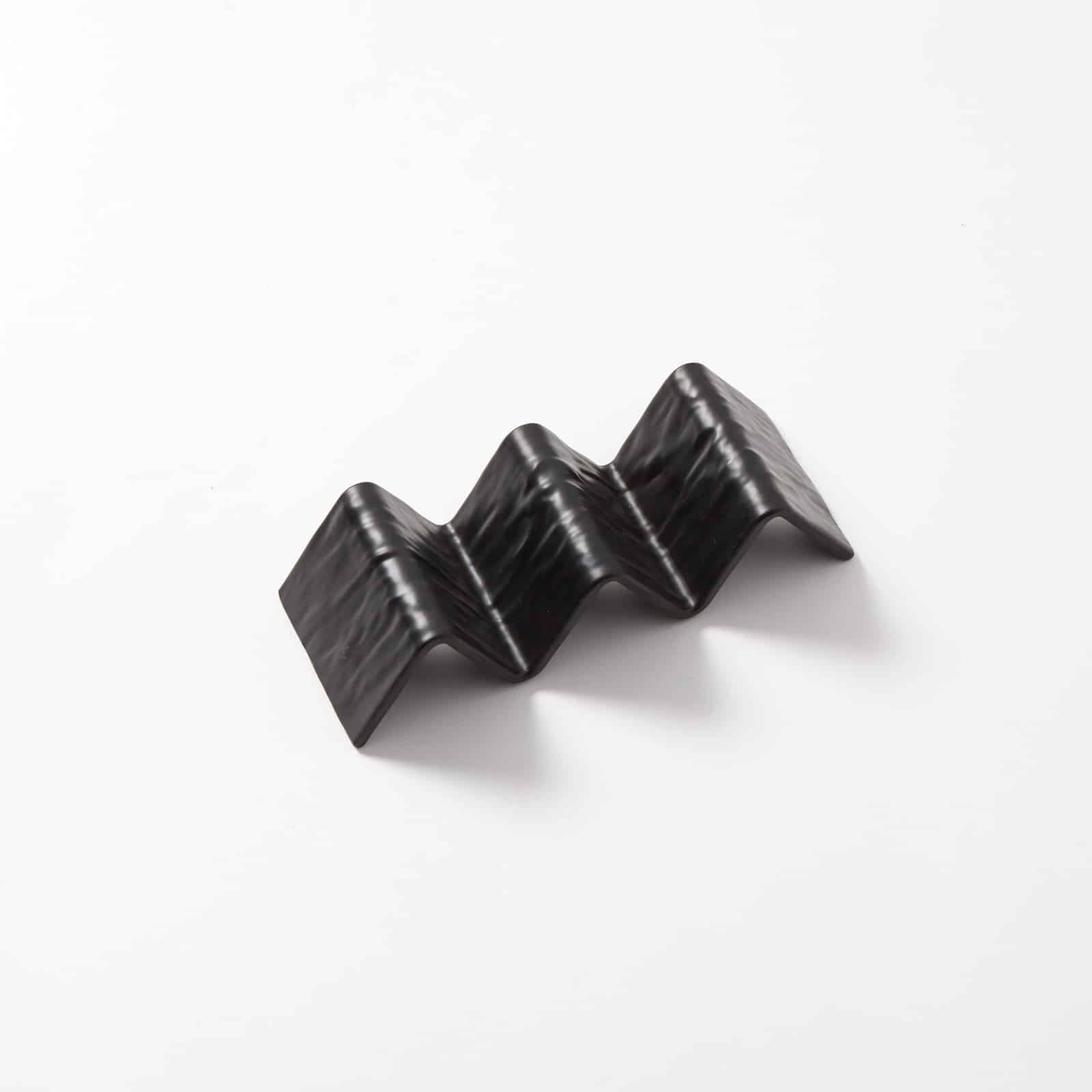 2 or 3 Compartment Faux Slate Melamine Taco Holder, Black