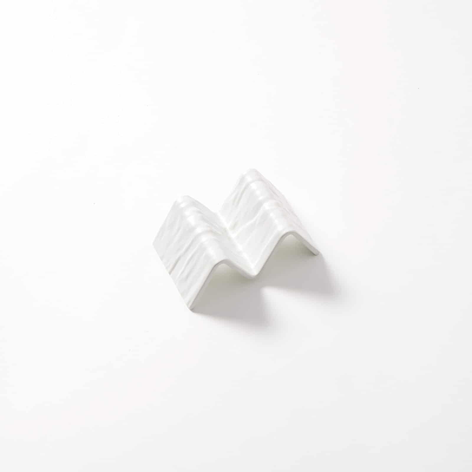 1 or 2 Compartment Faux Slate Melamine Taco Holder, White