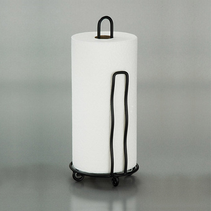 6" x 12" Black Wrought Iron Paper Towel Holder