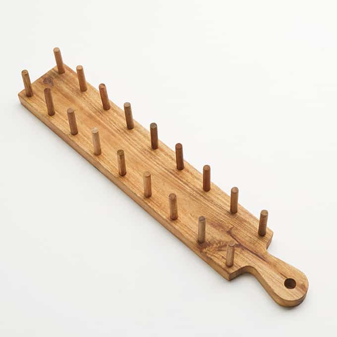 8 Compartment Acacia Wood Taco Holder with Handle