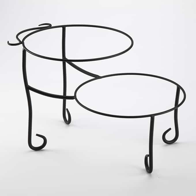 Ironworks™ Two-Tier Black Wrought Iron Display Stand